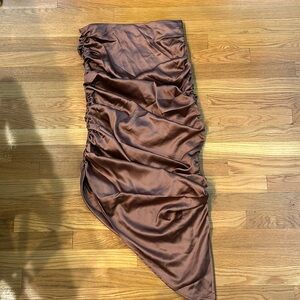 Forever 21 Brown Asymmetrical  Skirt, Size: Large, New With Tags